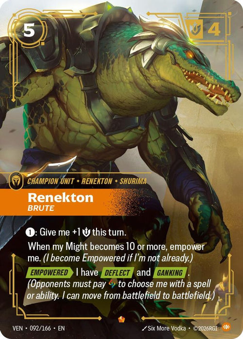 Renekton, Brute (#092/166) (Vendetta) Near Mint Foil