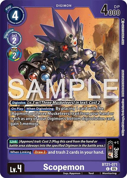 Scopemon (#BT21-071 C) (Limited Card Pack -Final Crest-) Near Mint Foil