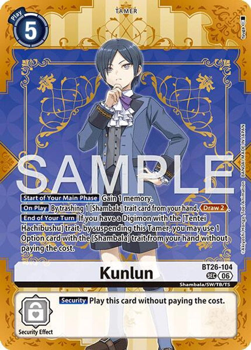 Kunlun (#BT26-104 SEC) (Timeless Bonds) Near Mint Foil