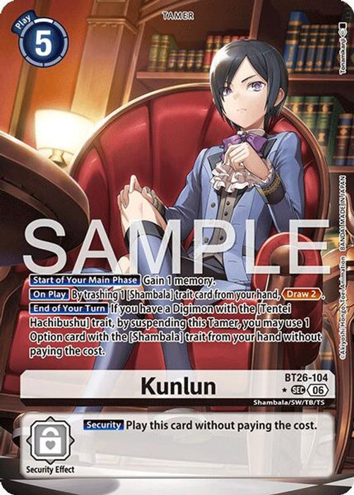 Kunlun Alternate Art (#BT26-104 SEC) (Timeless Bonds) Near Mint Foil