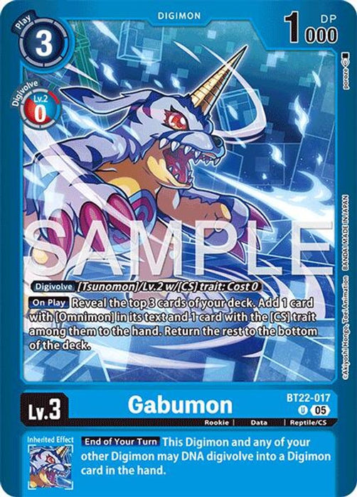 Gabumon (#BT22-017 U) (Limited Card Pack -Final Crest-) Near Mint Foil