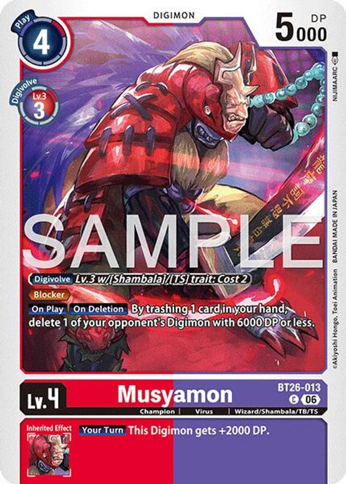Musyamon (#BT26-013 C) (Timeless Bonds) Near Mint
