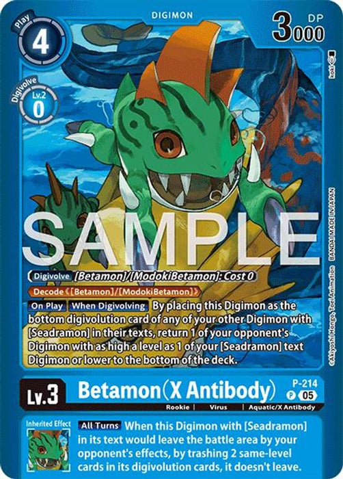 Betamon (X Antibody) (#P - 214 P) (Limited Card Pack -Final Crest-) Near Mint Foil