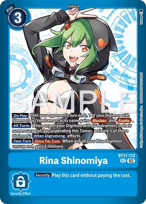 Rina Shinomiya (#BT11-112 SEC) (Limited Card Pack -Final Crest-) Near Mint Foil