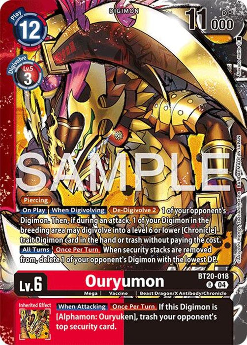 Ouryumon (#BT20-018 R) (Limited Card Pack -Final Crest-) Near Mint Foil