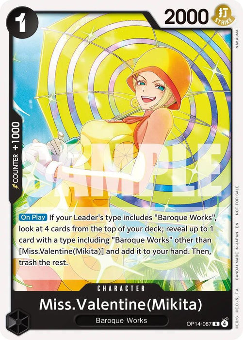 Miss.Valentine(Mikita) (Tournament Pack 2026 Vol. 3) (#OP14-087) (One Piece Promotion Cards) Near Mint