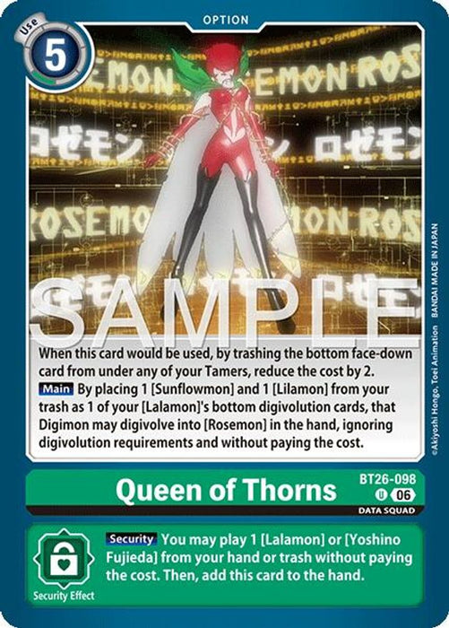 Queen of Thorns (#BT26-098 U) (Timeless Bonds) Near Mint