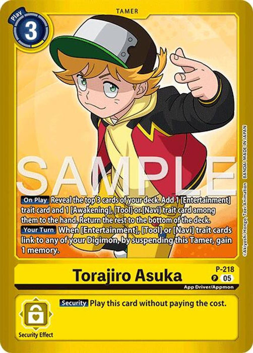 Torajiro Asuka (#P-218 P) (Limited Card Pack -Final Crest-) Near Mint Foil