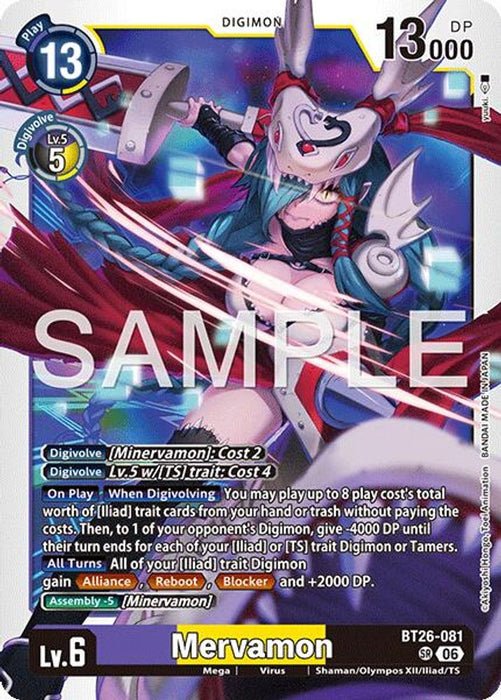 Mervamon (#BT26-081 SR) (Timeless Bonds) Near Mint Foil