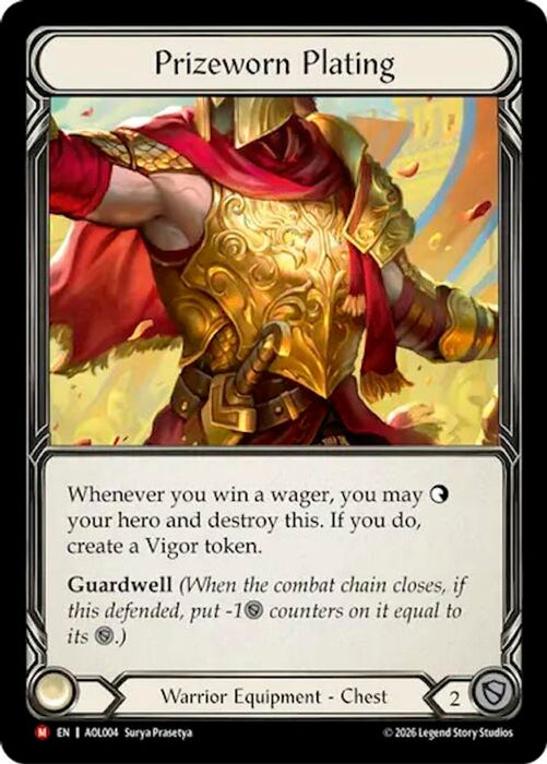 Prizeworn Plating (#AOL004) (Armory Deck: Olympia) Near Mint Rainbow Foil