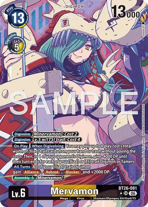 Mervamon Alternate Art (#BT26-081 SR) (Timeless Bonds) Near Mint Foil