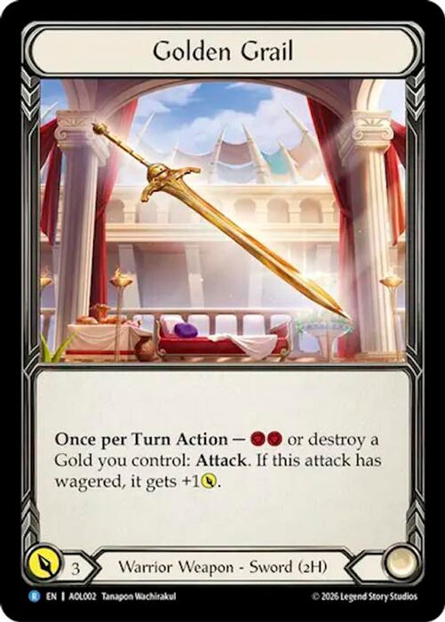 Golden Grail (#AOL002) (Armory Deck: Olympia) Near Mint Rainbow Foil