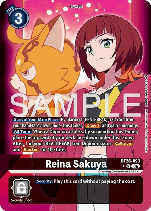 Reina Sakuya Alternate Art (#BT26-093 R) (Timeless Bonds) Near Mint Foil