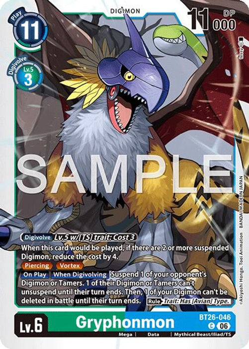 Gryphonmon (#BT26-046 C) (Timeless Bonds) Near Mint