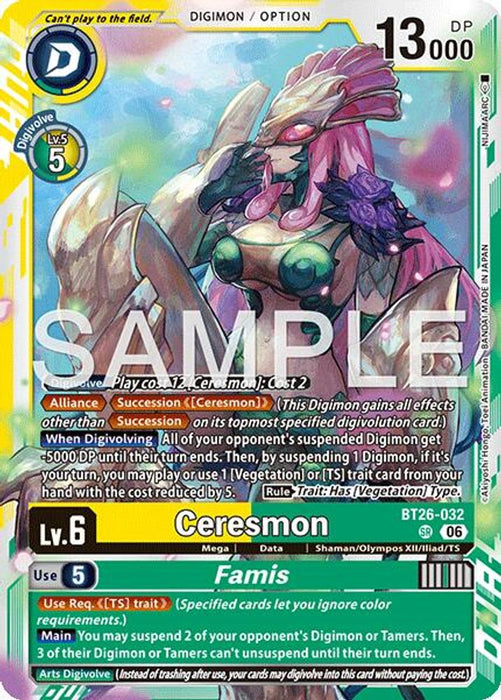 Ceresmon Famis (#BT26-032 SR) (Timeless Bonds) Near Mint Foil