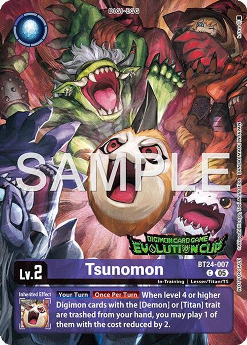 Tsunomon (Evolution Cup 2026 Vol. 3) (#BT24-007 C) (Time Stranger) Near Mint Foil