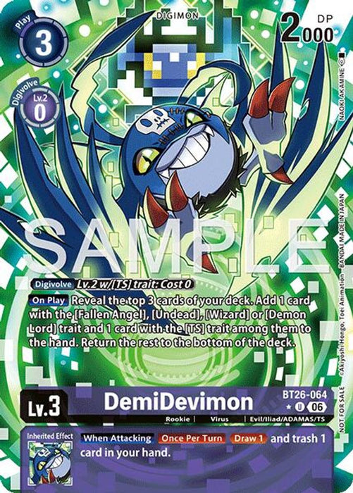 DemiDevimon Alternate Art (#BT26-064 U) (Timeless Bonds) Near Mint Foil