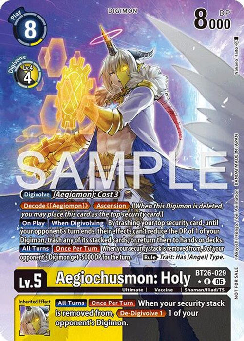 Aegiochusmon Holy Alternate Art (#BT26-029 R) (Timeless Bonds) Near Mint Foil
