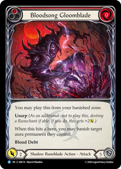 Bloodsong Gloomblade (#IAR114) (Usurp the Shadow Throne) Near Mint