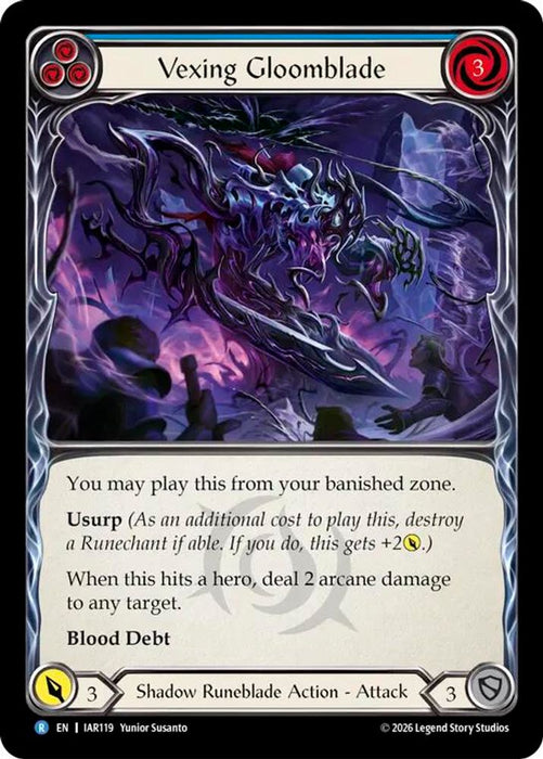 Vexing Gloomblade Blue (#IAR119) (Usurp the Shadow Throne) Near Mint