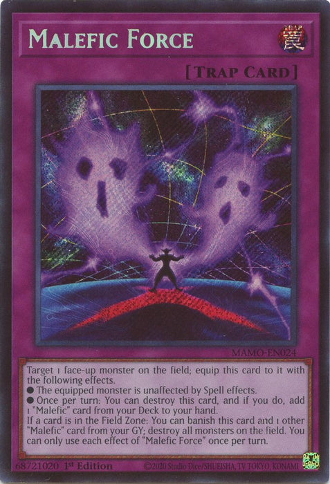 Malefic Force Secret Rare (#MAMO-EN024) (Magnificent Monsters) Near Mint 1st Edition