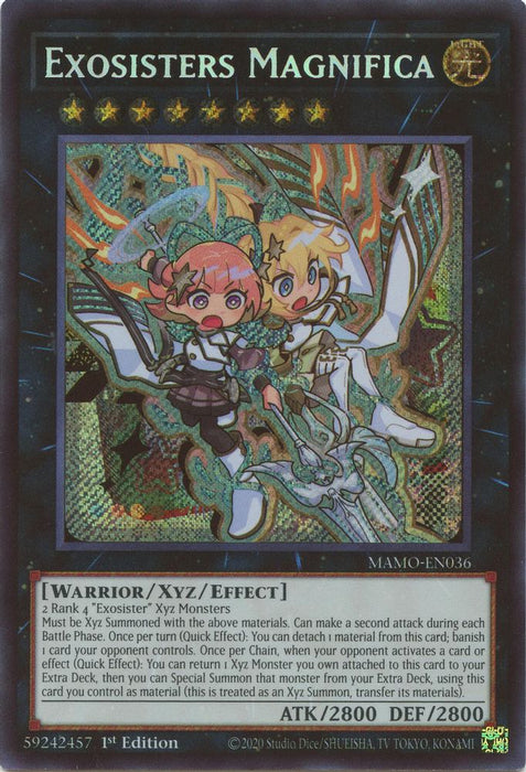 Exosisters Magnifica Secret Rare (#MAMO-EN036) (Magnificent Monsters) Near Mint 1st Edition