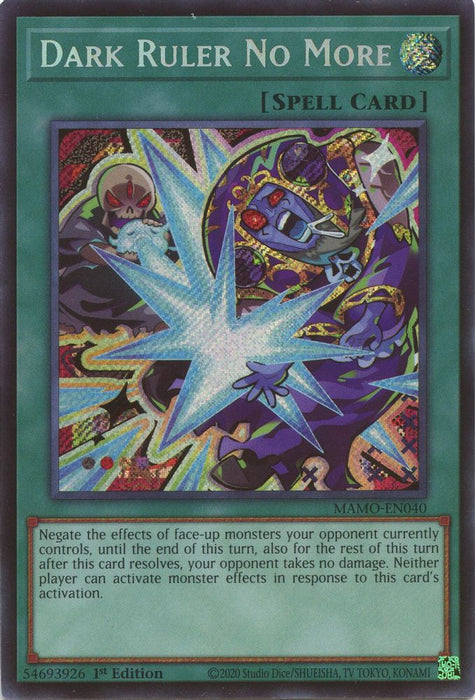Dark Ruler No More Secret Rare (#MAMO-EN040) (Magnificent Monsters) Near Mint 1st Edition