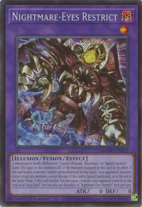Nightmare Eyes Restrict (#MAMO-EN122) (Magnificent Monsters) Near Mint 1st Edition
