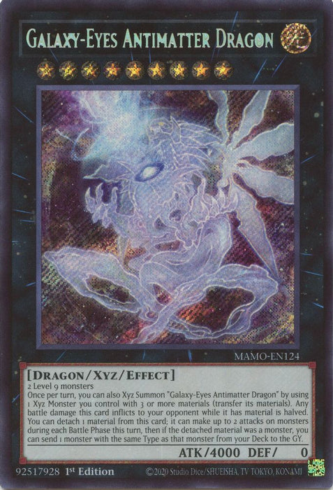 Galaxy Eyes Antimatter Dragon (#MAMO-EN124) (Magnificent Monsters) Near Mint 1st Edition