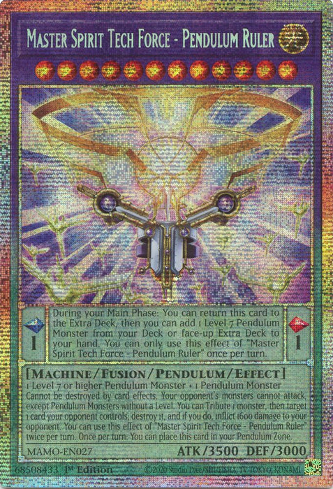 Master Spirit Tech Force Pendulum Ruler Starlight Rare (#MAMO-EN027) (Magnificent Monsters) Near Mint 1st Edition
