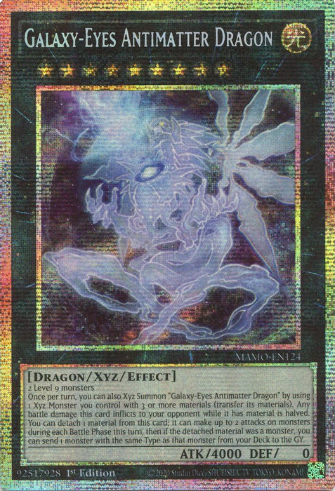 Galaxy Eyes Antimatter Dragon Starlight Rare (#MAMO-EN124) (Magnificent Monsters) Near Mint 1st Edition