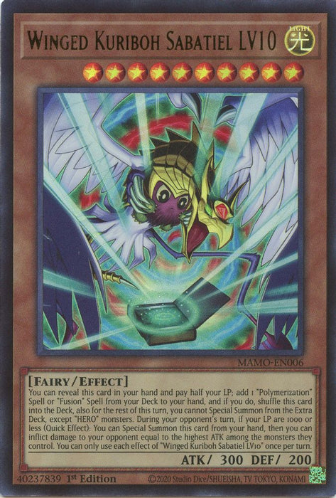 Winged Kuriboh Sabatiel LV10 (#MAMO-EN006) (Magnificent Monsters) Near Mint 1st Edition