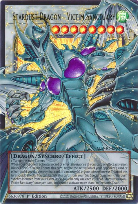 Stardust Dragon Victim Sanctuary Extended Art (#MAMO-EN007) (Magnificent Monsters) Near Mint 1st Edition