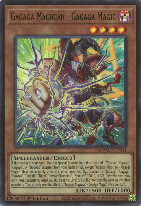 Gagaga Magician Gagaga Magic (#MAMO-EN011) (Magnificent Monsters) Near Mint 1st Edition