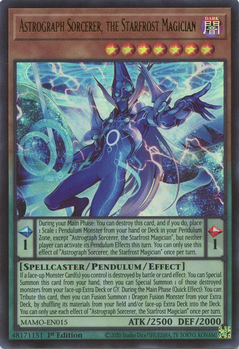 Astrograph Sorcerer the Starfrost Magician (#MAMO-EN015) (Magnificent Monsters) Near Mint 1st Edition