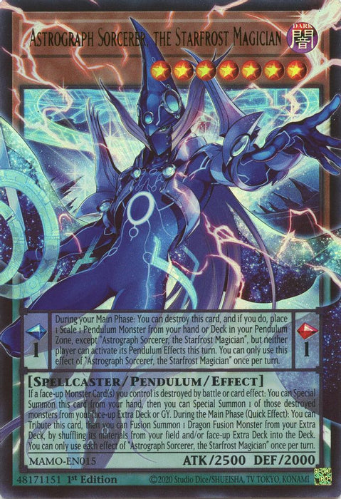 Astrograph Sorcerer the Starfrost Magician Extended Art (#MAMO-EN015) (Magnificent Monsters) Near Mint 1st Edition
