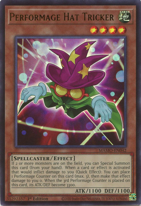 Performage Hat Tricker (#MAMO-EN042) (Magnificent Monsters) Near Mint 1st Edition