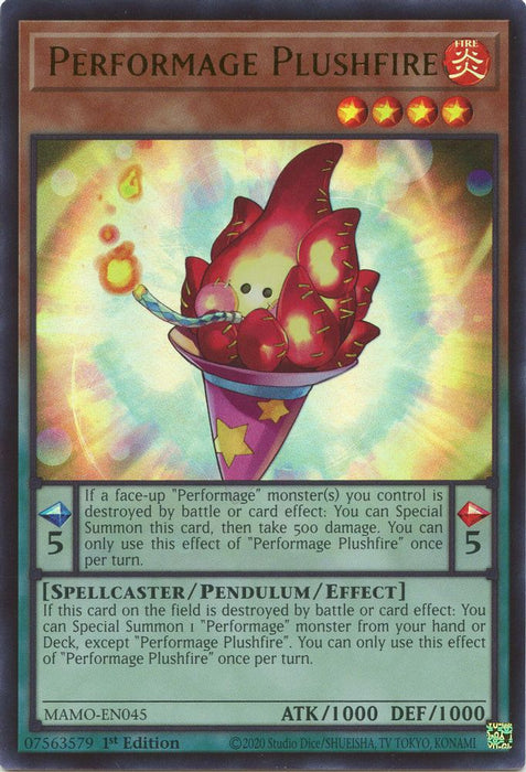 Performage Plushfire (#MAMO-EN045) (Magnificent Monsters) Near Mint 1st Edition