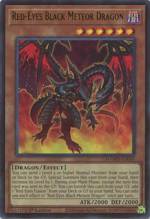 Red Eyes Black Meteor Dragon (#MAMO-EN049) (Magnificent Monsters) Near Mint 1st Edition