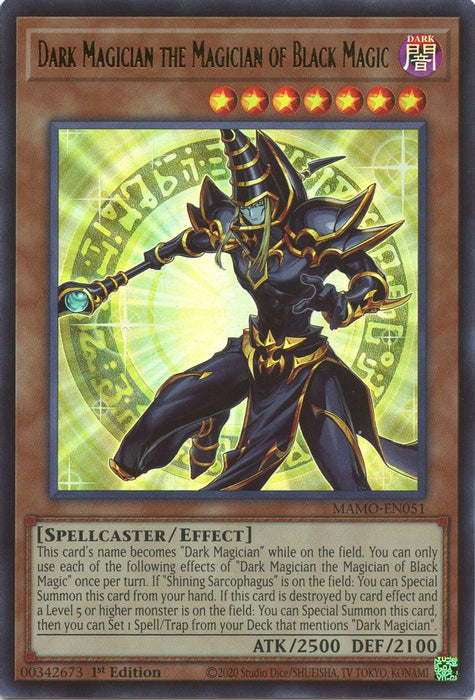 Dark Magician the Magician of Black Magic (#MAMO-EN051) (Magnificent Monsters) Near Mint 1st Edition