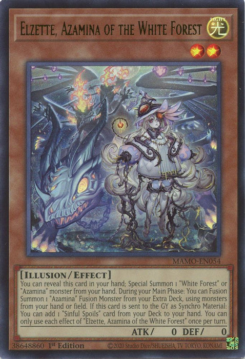 Elzette Azamina of the White Forest (#MAMO-EN054) (Magnificent Monsters) Near Mint 1st Edition