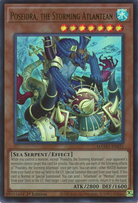 Poseidra the Storming Atlantean (#MAMO-EN055) (Magnificent Monsters) Near Mint 1st Edition