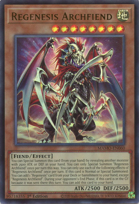 Regenesis Archfiend (#MAMO-EN060) (Magnificent Monsters) Near Mint 1st Edition