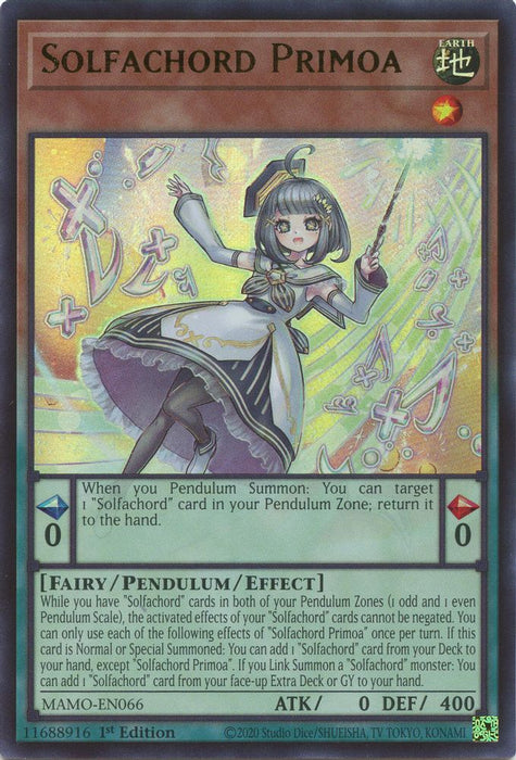 Solfachord Primoa (#MAMO-EN066) (Magnificent Monsters) Near Mint 1st Edition