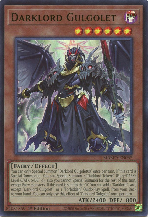 Darklord Gulgolet (#MAMO-EN067) (Magnificent Monsters) Near Mint 1st Edition