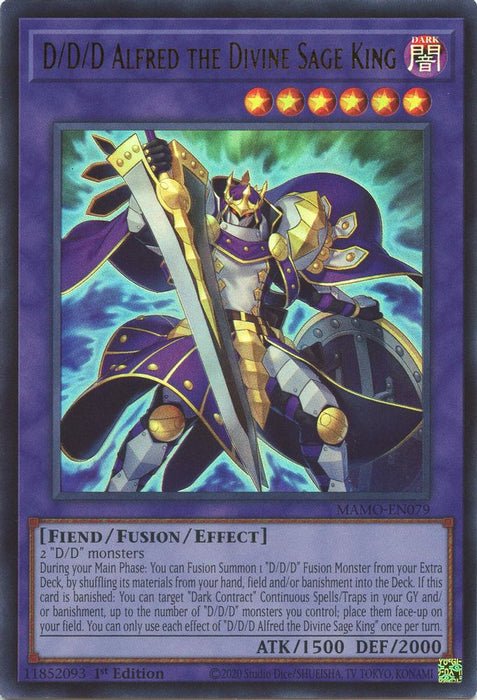 D D D Alfred the Divine Sage King (#MAMO-EN079) (Magnificent Monsters) Near Mint 1st Edition