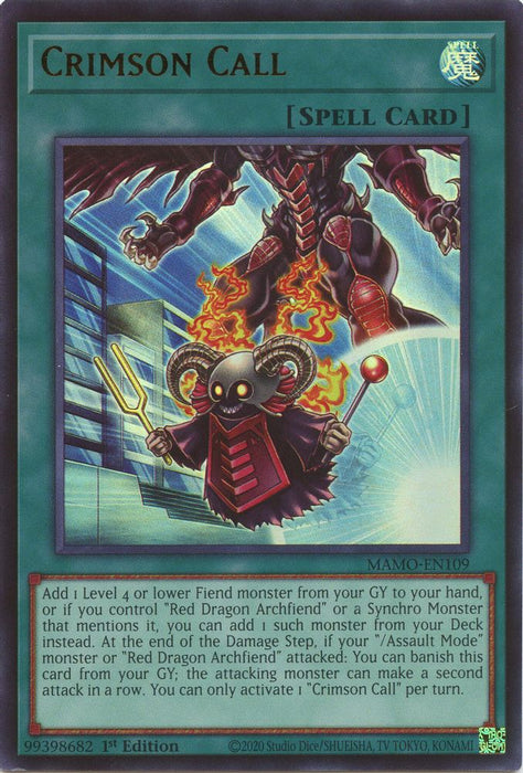 Crimson Call (#MAMO-EN109) (Magnificent Monsters) Near Mint 1st Edition