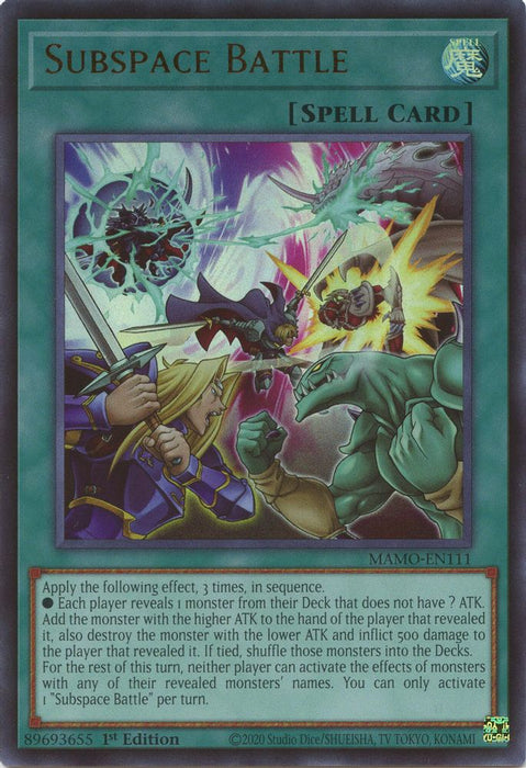 Subspace Battle (#MAMO-EN111) (Magnificent Monsters) Near Mint 1st Edition