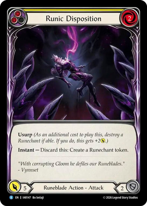 Runic Disposition Yellow (#IAR147) (Usurp the Shadow Throne) Near Mint