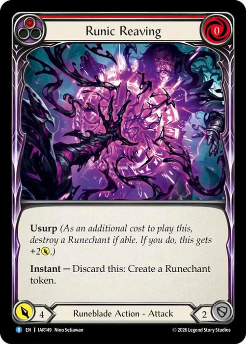 Runic Reaving Red (#IAR149) (Usurp the Shadow Throne) Near Mint
